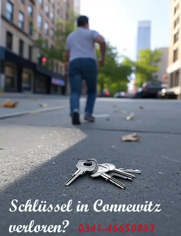 Schlüssel auf der Straße, Mann läuft weiter